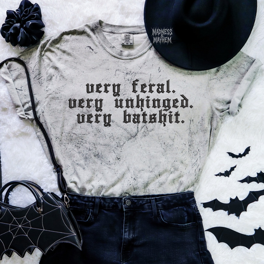 Very feral embroidered color blast tshirt