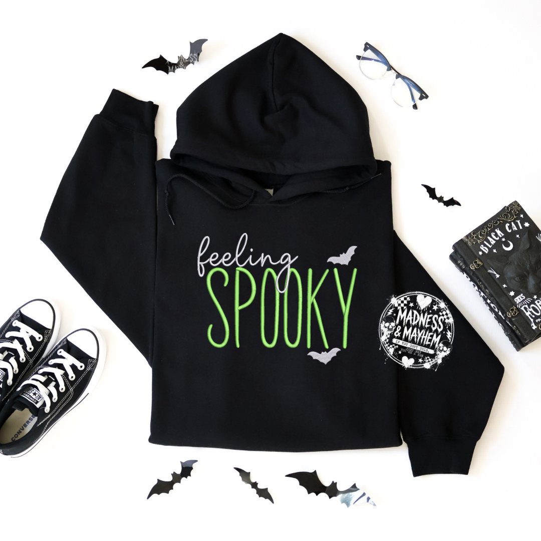 Feeling spooky Embroidered Hoodie