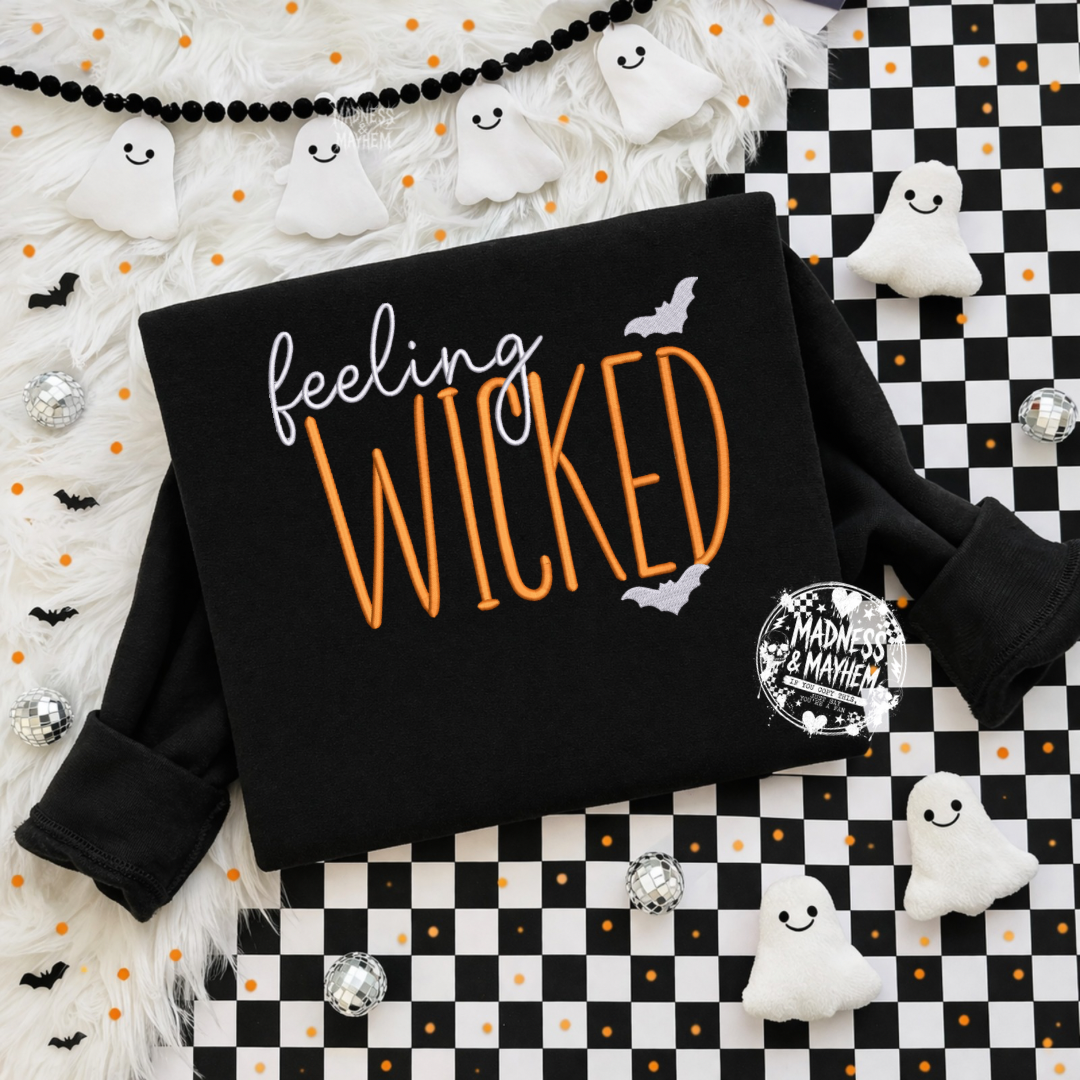 Feeling wicked embroidered sweatshirt