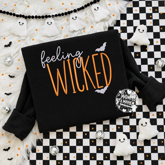 Feeling wicked embroidered sweatshirt