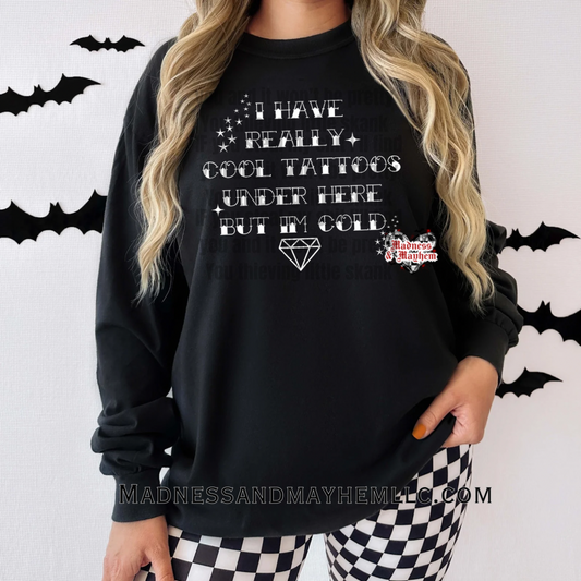 Cool tattoos long sleeve tee