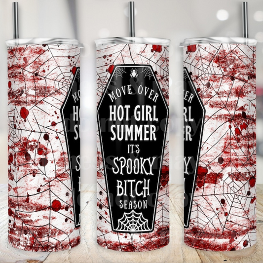 Spooky bitch season 20 oz tumbler (finished product)