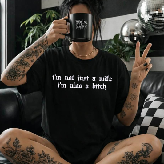 Not just a wife Embroidered Tshirt