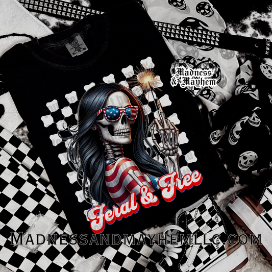 Feral & Free 4th of July Shirt