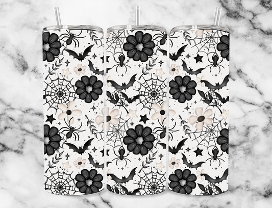 Batty floral seamless 20z Tumbler Wrap (sublimation transfer)