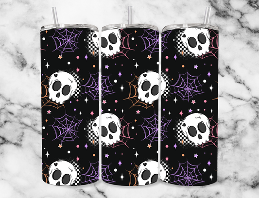 Skull web seamless 20z Tumbler Wrap (sublimation transfer)