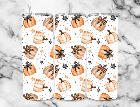 Pumpkin dots seamless 20z Tumbler Wrap (sublimation transfer)