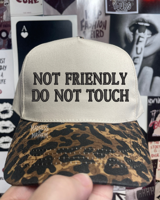 Not friendly Leopard embroidered hat