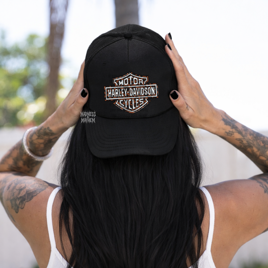 Leopard harley Trucker Hat
