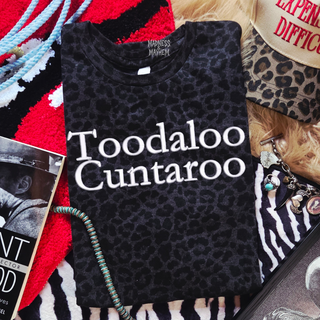 Toodaloo embroidered leopard print T-shirt