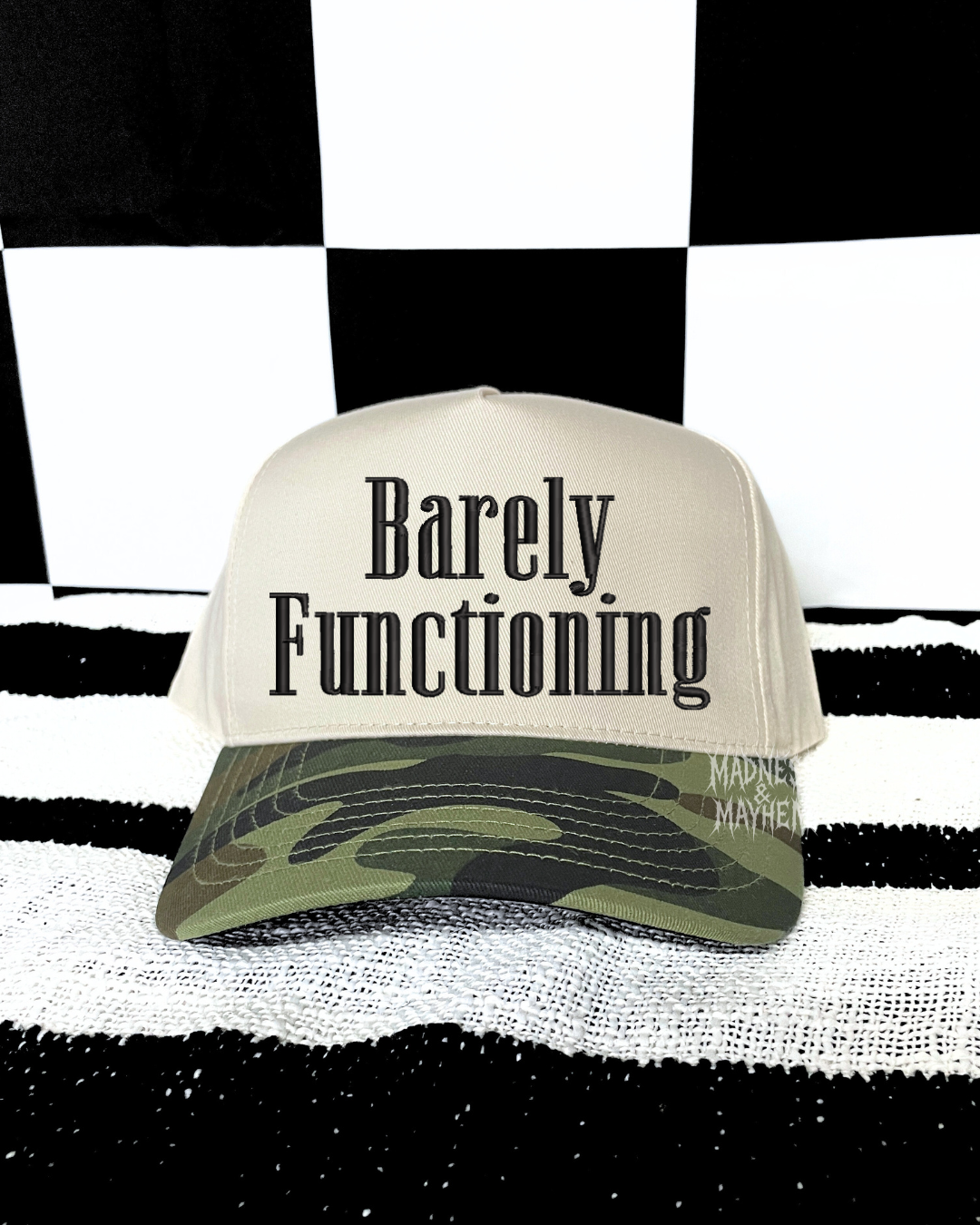 Barely functioning camo embroidered Hat