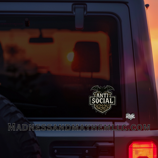 Anti social bat Decal