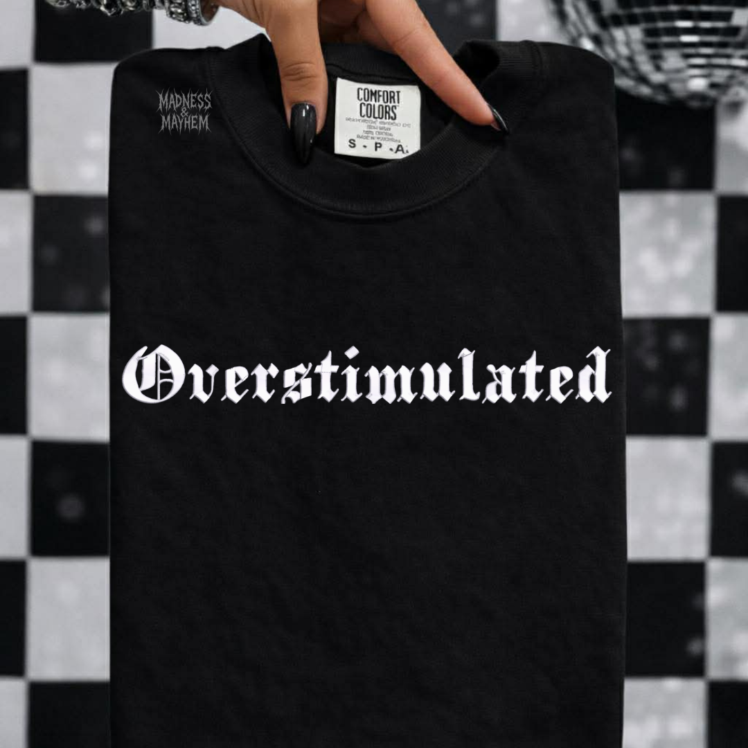 Overstimulated embroidered tshirt
