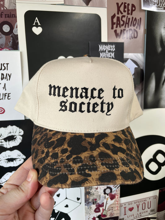 Leopard menace to society hat READY TO SHIP