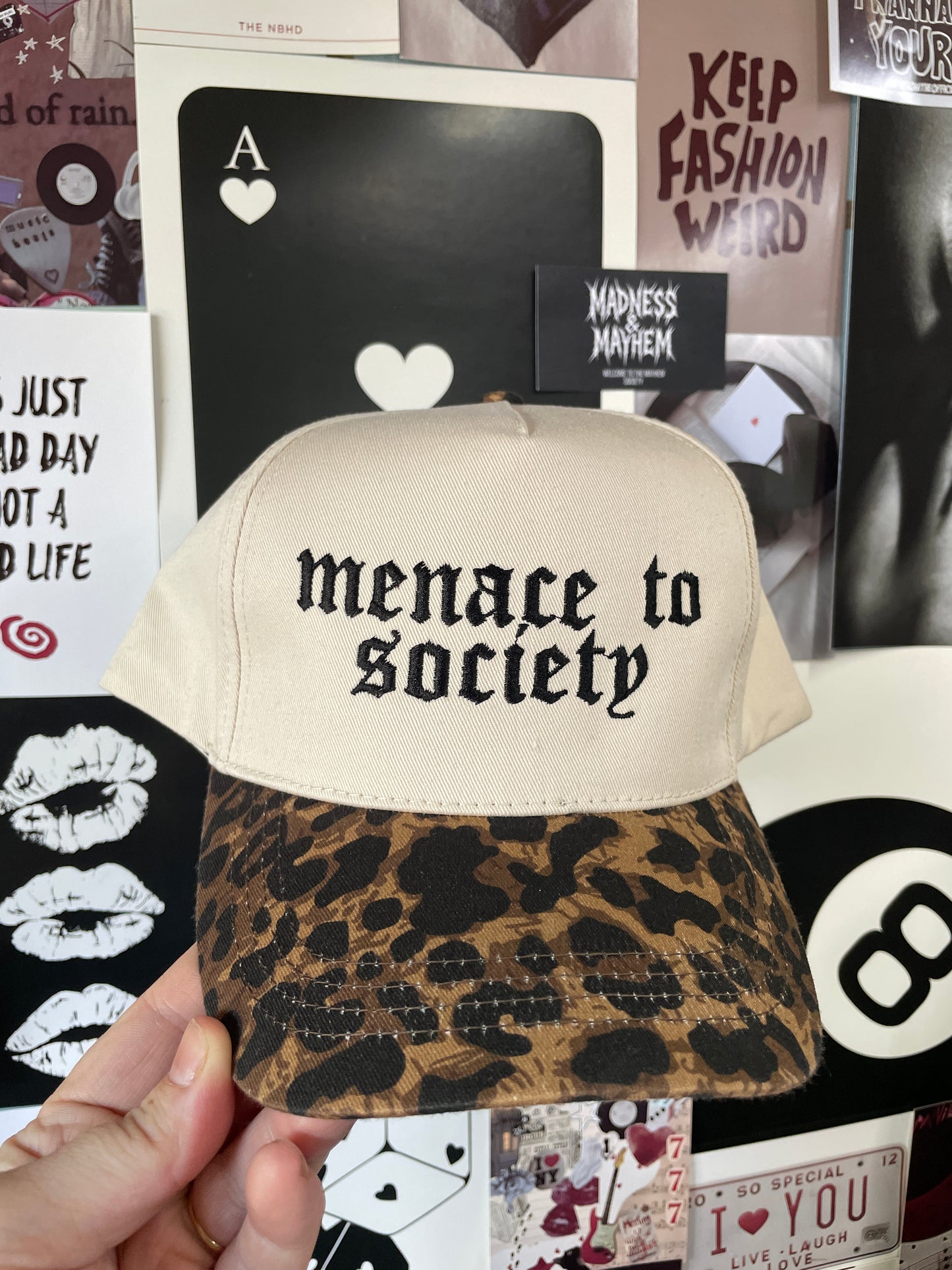 Leopard menace to society hat READY TO SHIP