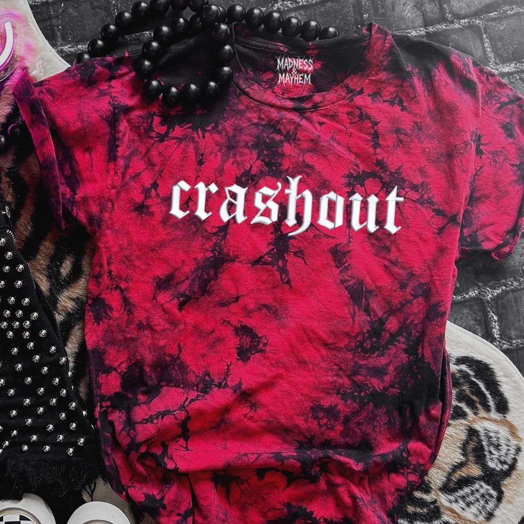 Crashout embroidered tie dye T-shirt