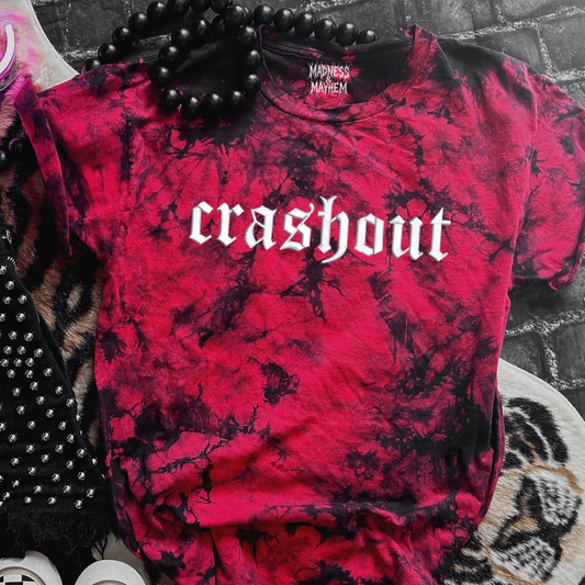 Crashout embroidered tie dye T-shirt