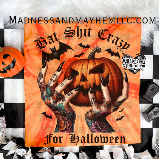 Bat shit crazy for Halloween tie dye Shirt