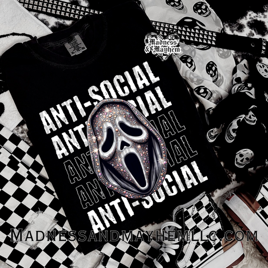 Anti social ghost face Halloween Shirt