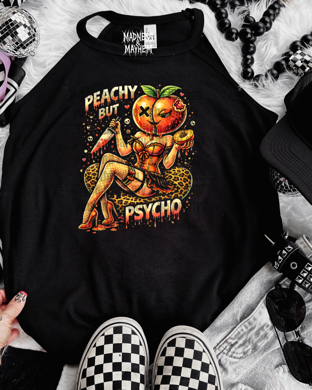 Peachy but psycho rockstar tank