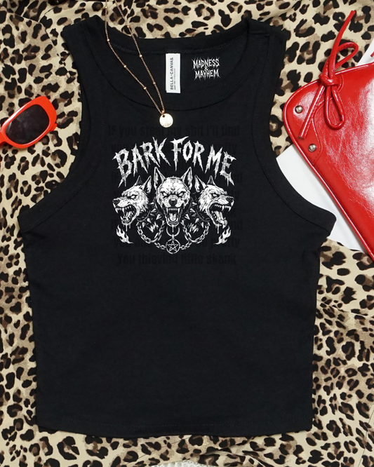Bark for me cropped tank