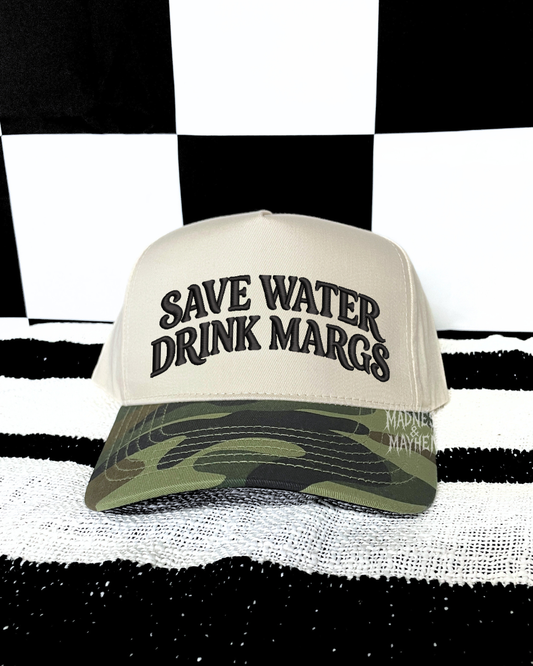 Drink margs camo embroidered Hat