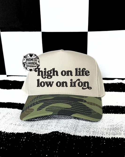 Low iron camo embroidered Hat