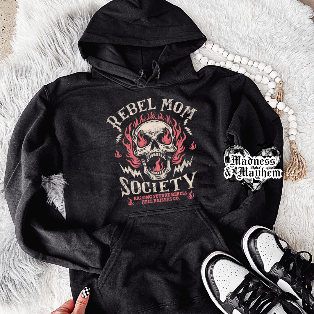 Rebel mom hoodie (finished product)