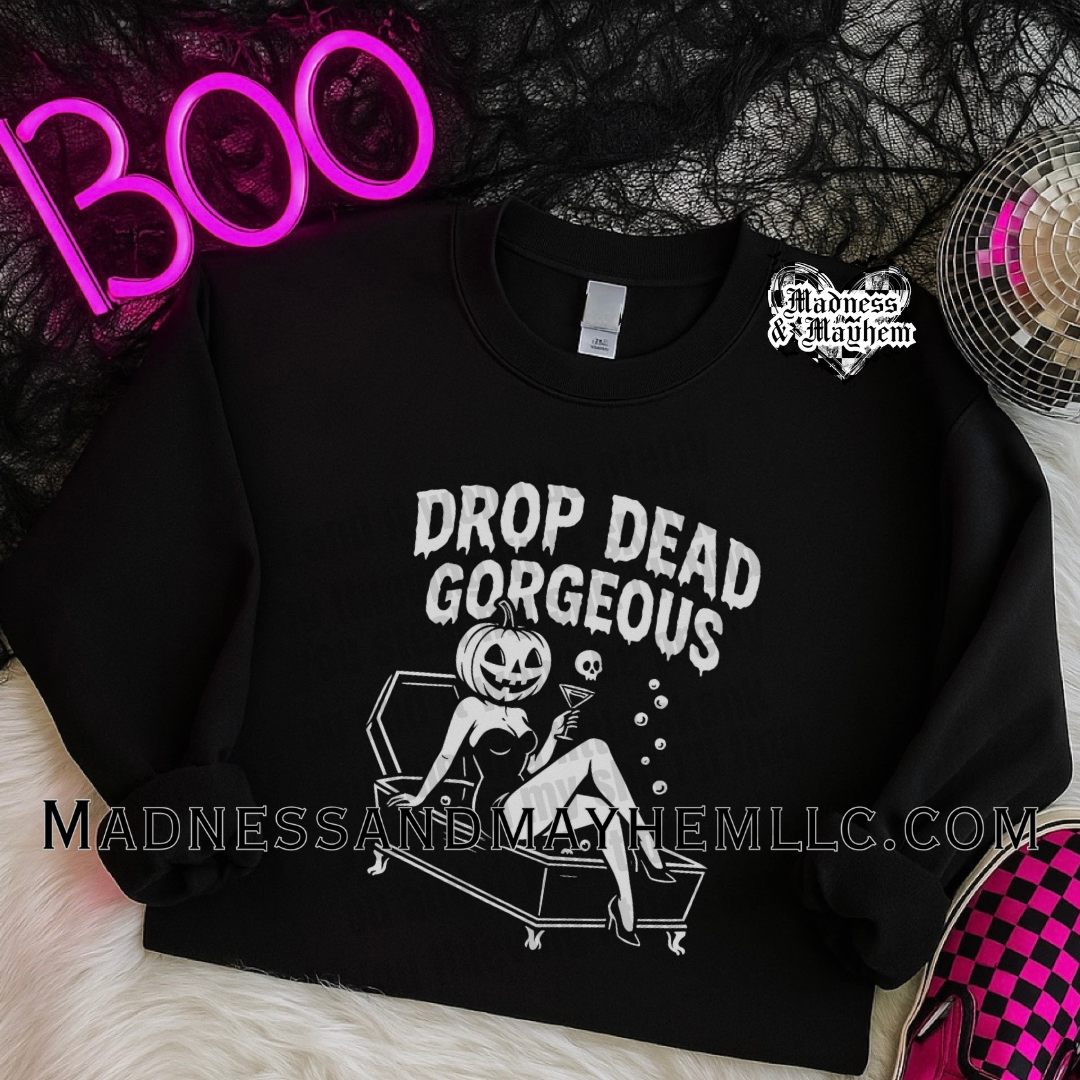 Drop dead Halloween crew neck sweatshirt