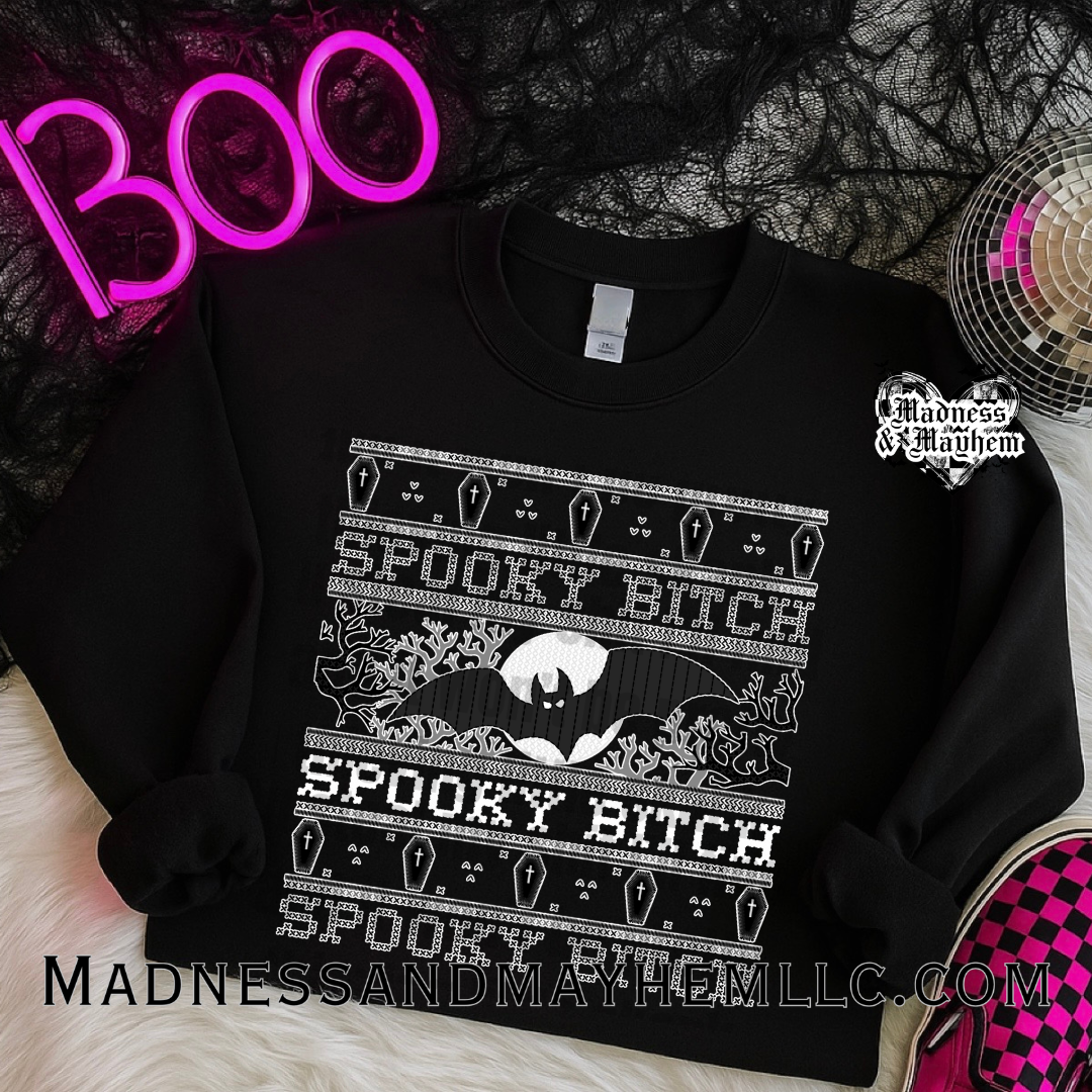 Spooky bitch Halloween crew neck sweatshirt