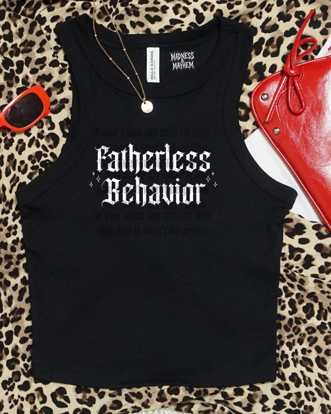 Fatherless behavior cropped tank