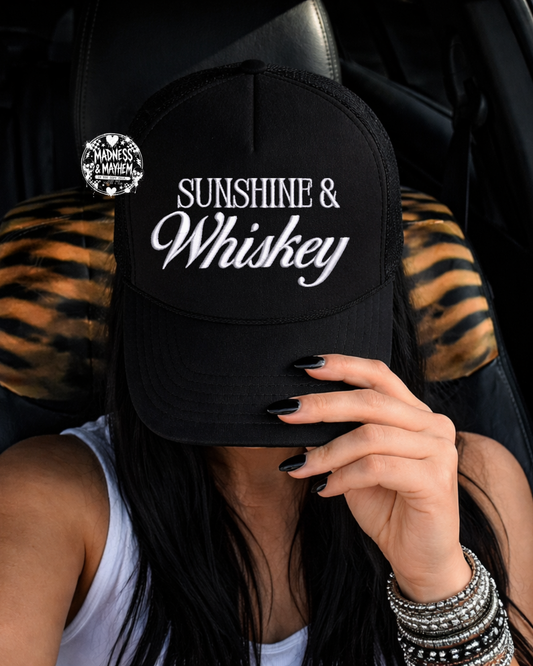 sunshine & whiskey embroidered Trucker Hat