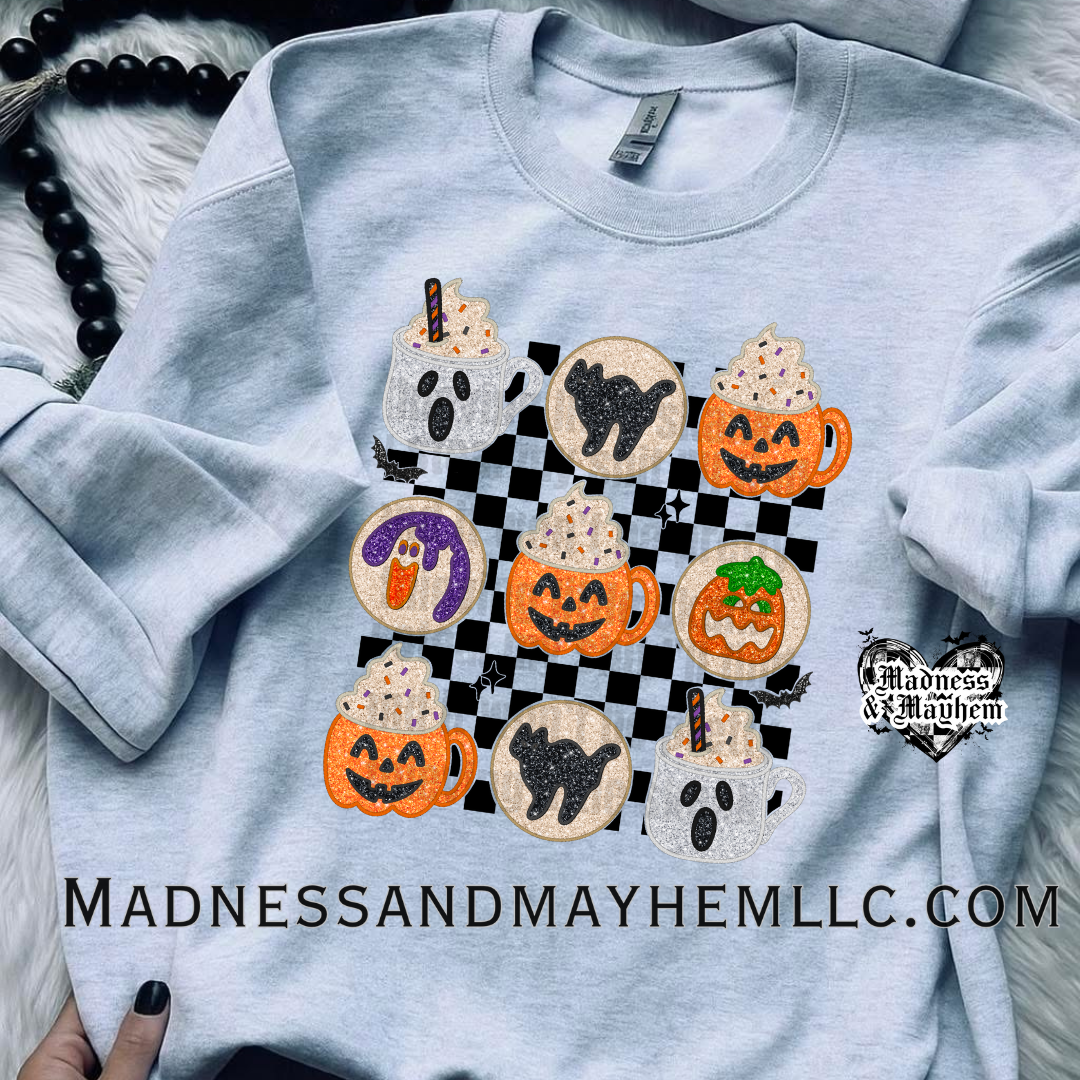 Sugar cookie Halloween crew neck sweatshirt