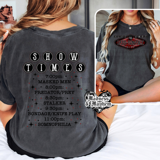 Red smut showtime FRONT/BACK Shirt (finished product)