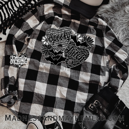 Spooky bitch oujia Halloween Flannel