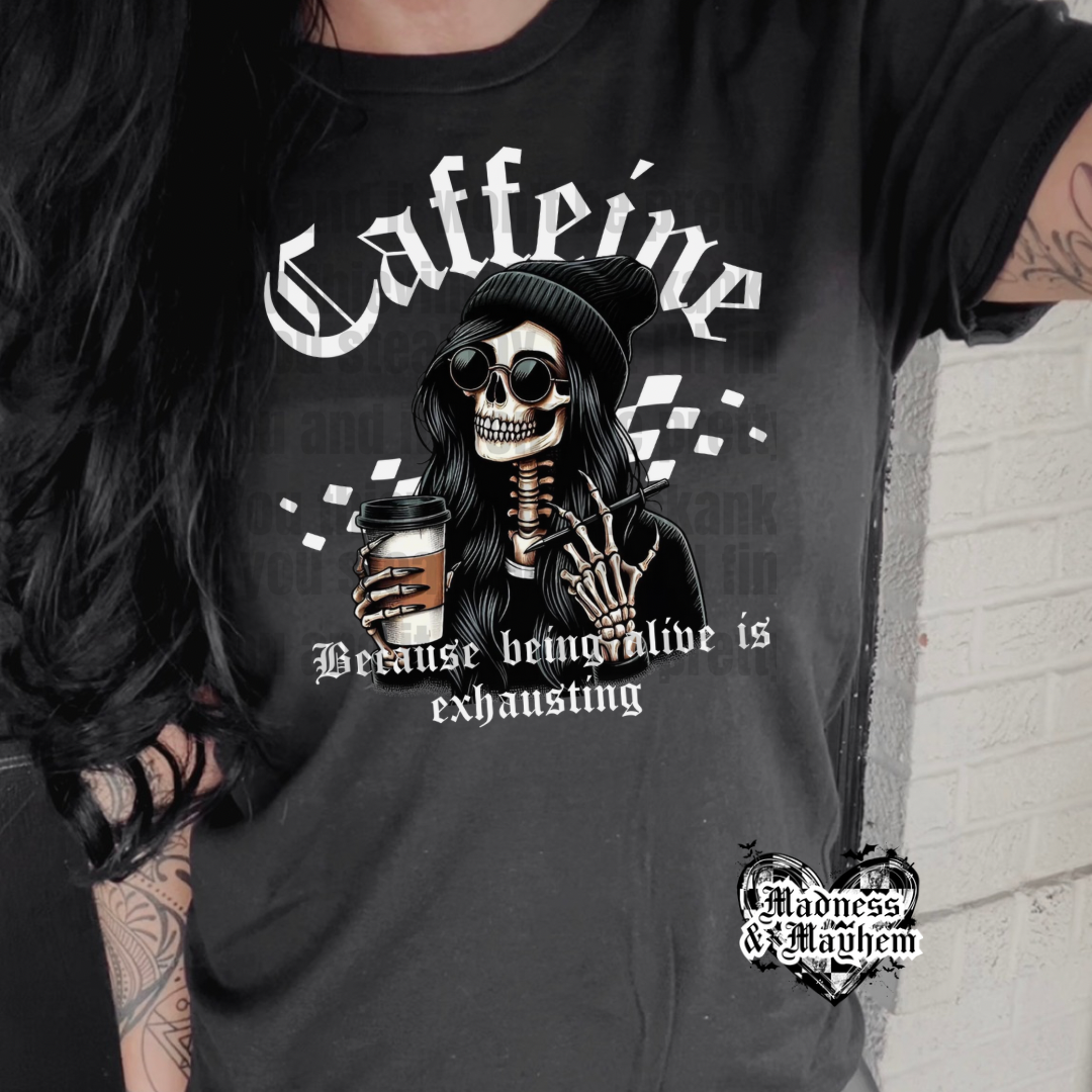 Caffeine girl Shirt (finished product)