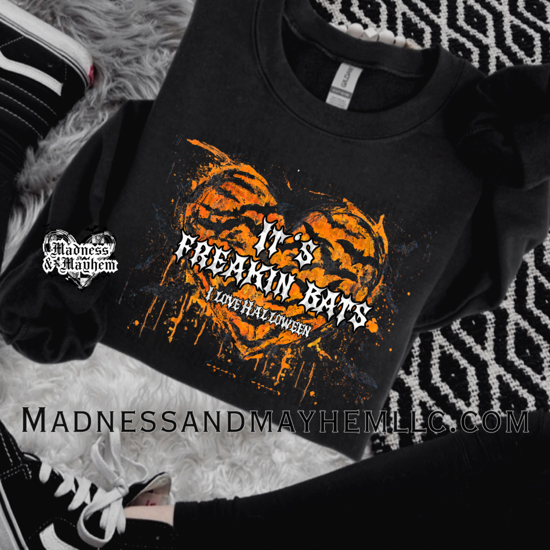 Freakin bats Halloween crew neck sweatshirt