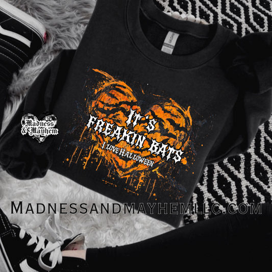 Freakin bats Halloween crew neck sweatshirt