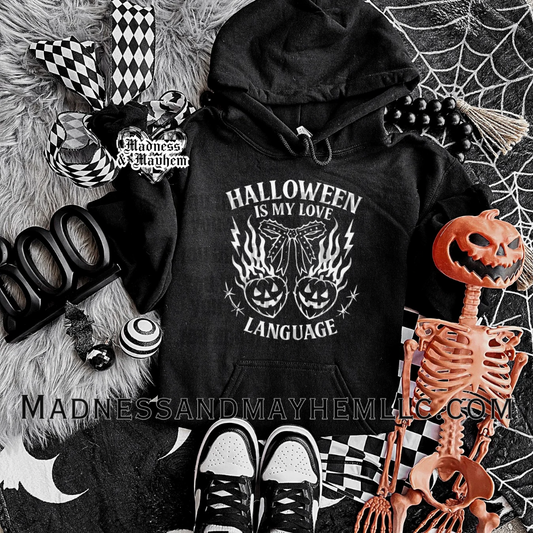Halloween love language hoodie
