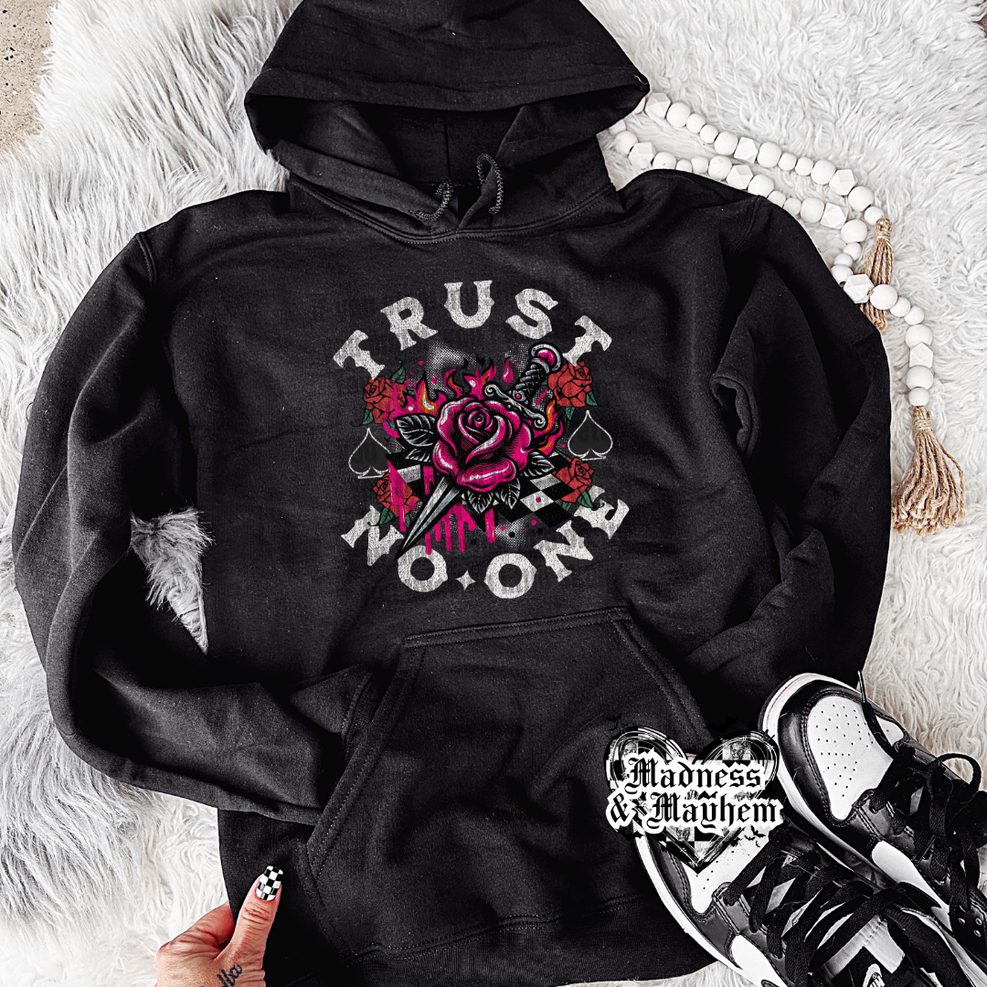 Trust no one exclusive hoodie (finished product)