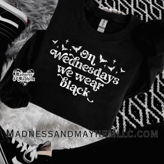 On Wednesday’s sweatshirt