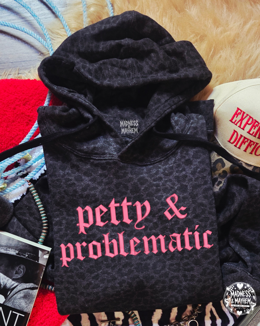 Petty & problematic leopard Hoodie