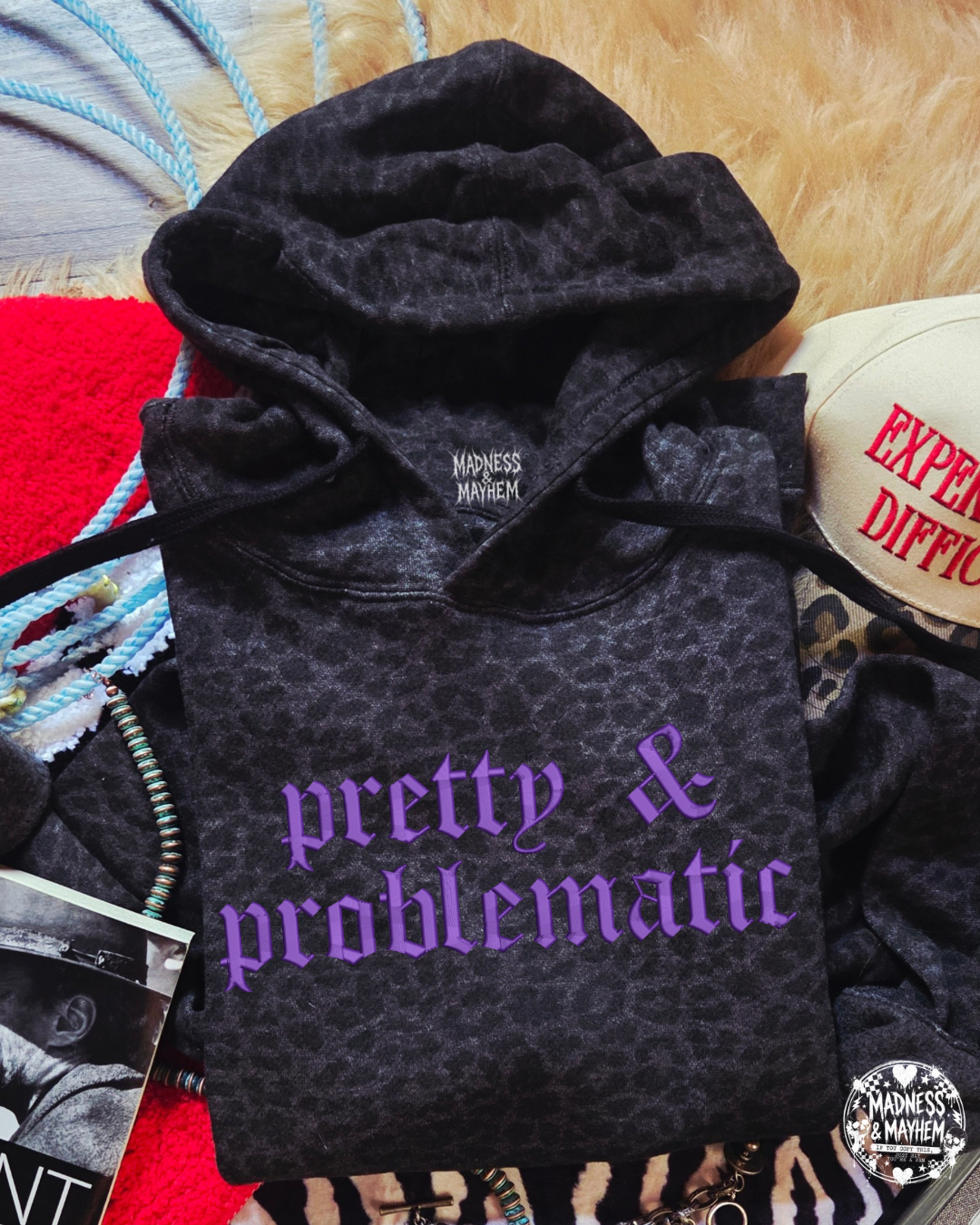 PRETTY & problematic leopard Hoodie
