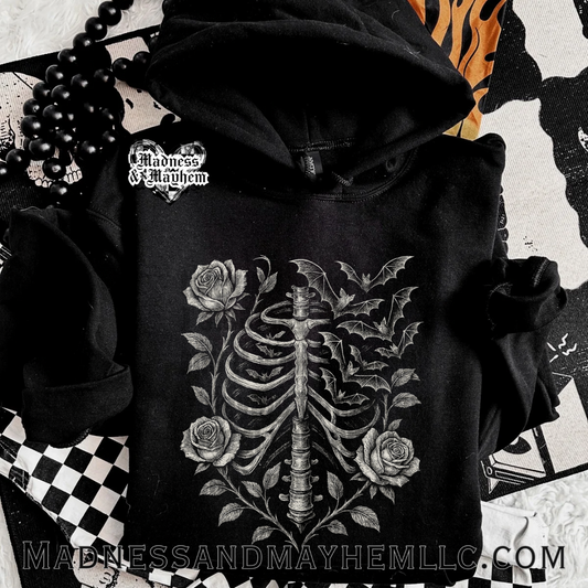 Rose rib hoodie