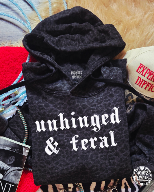 Unhinged & feral leopard Hoodie