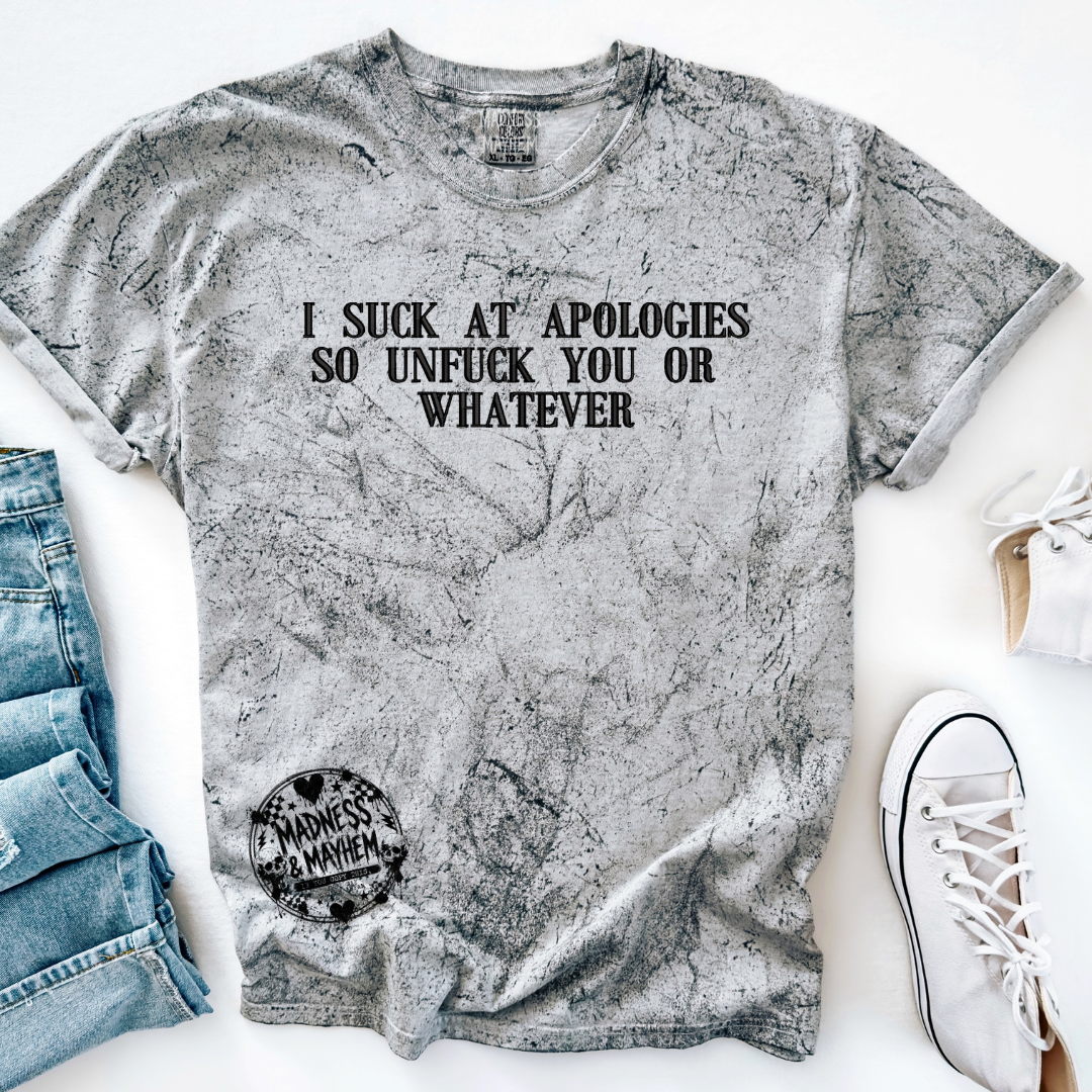 Unfuck you embroidered color blast tshirt