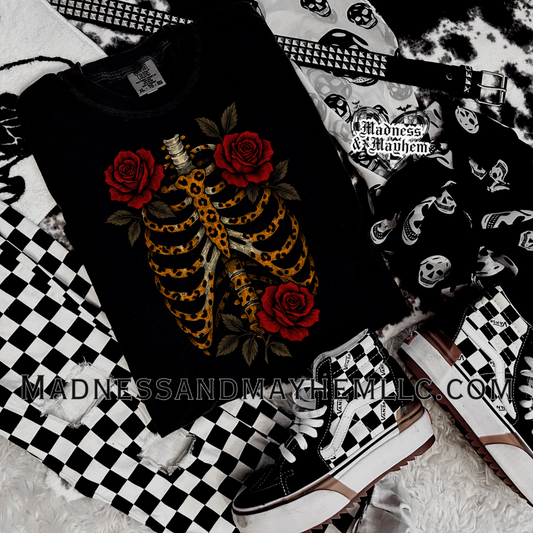 Leopard rose rib Shirt