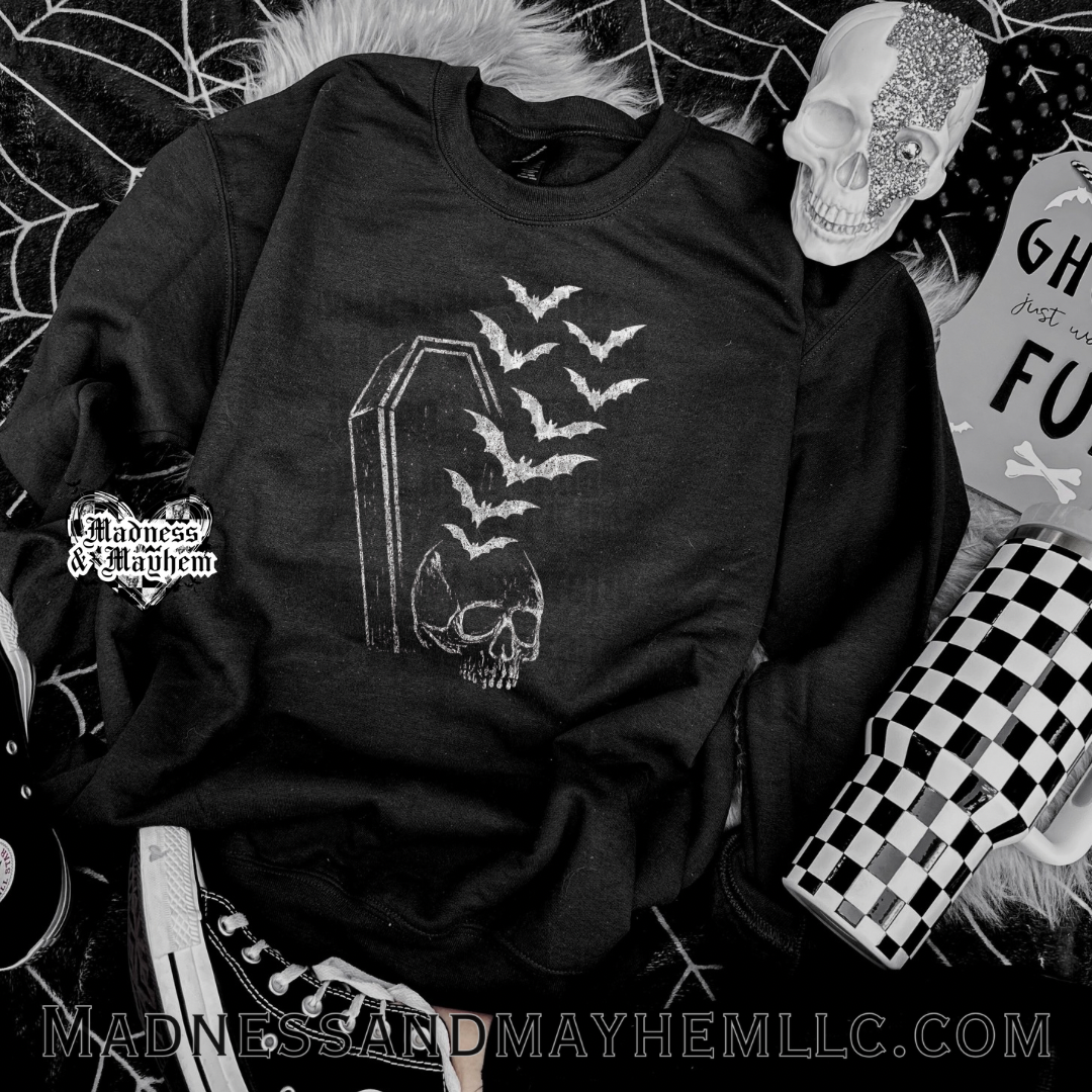 Coffin skull sweatshirt