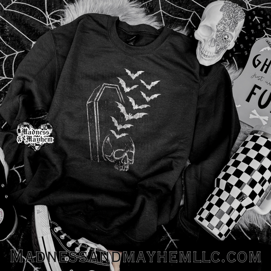 Coffin skull sweatshirt