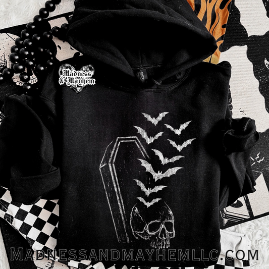 Coffin skull hoodie
